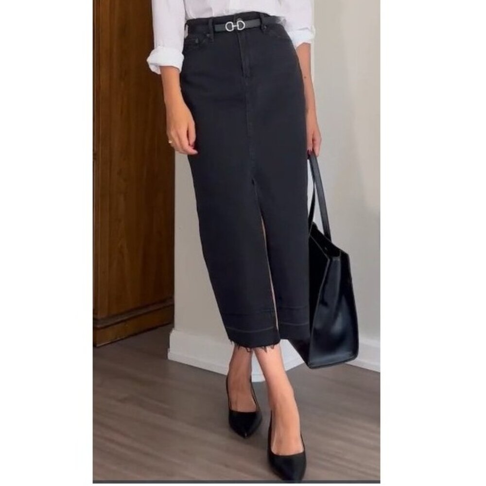 Denim Midi Skirt